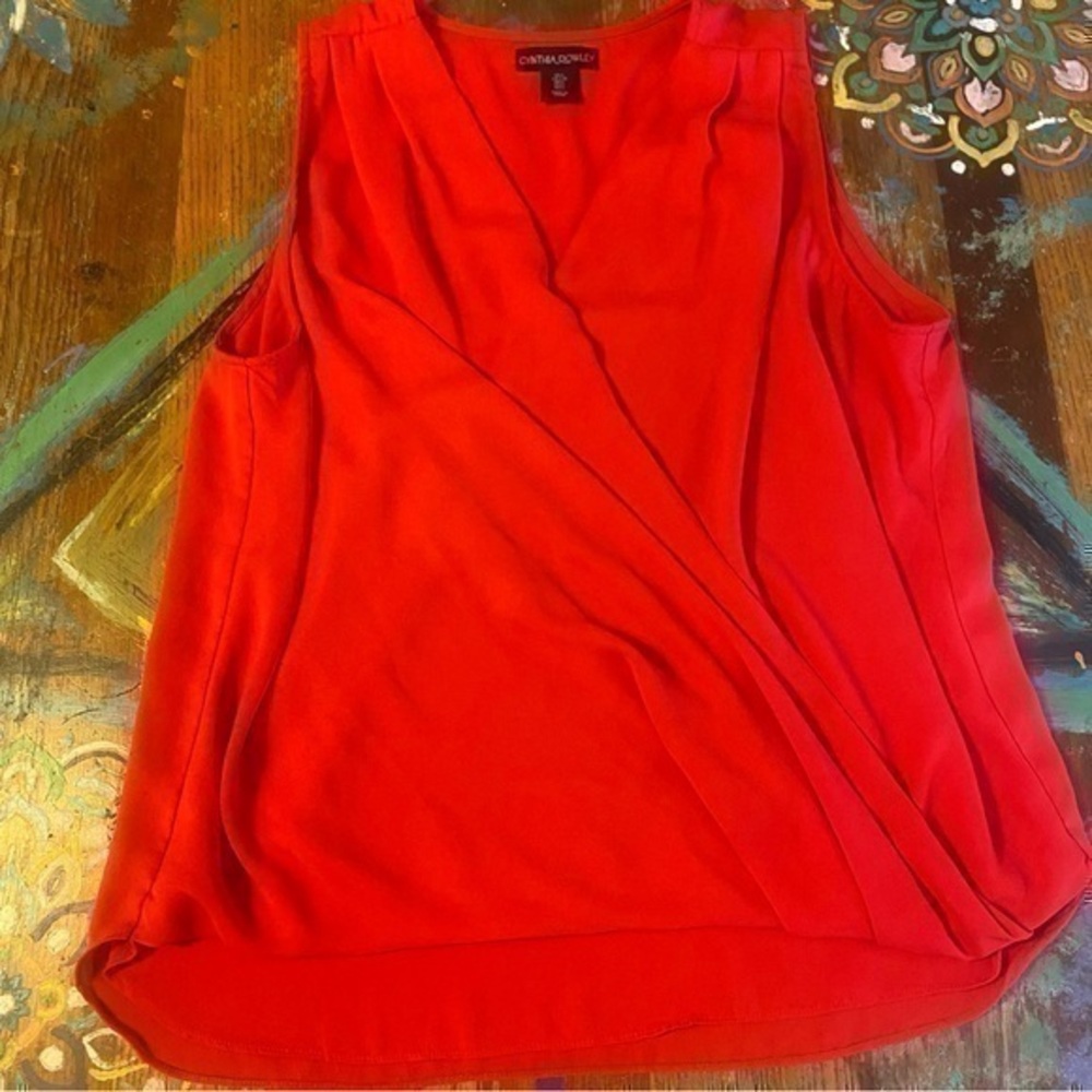 Really Cute Cynthia Rowley Red Top Size Large